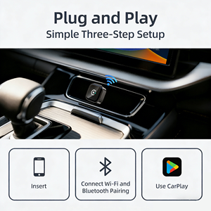 SUN RISE CP01 Adaptateur Dongle Portable Universel 2-en-1 Compatible avec Android Auto CarPlay Boîte Intelligente AI Mains Libres - Product Image 6