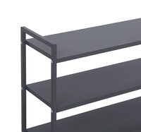Meuble à chaussures en acier à 4 étagères, rangement multi-niveaux, mobilier moderne et durable, anti-poussière pour salon et entrée intérieure