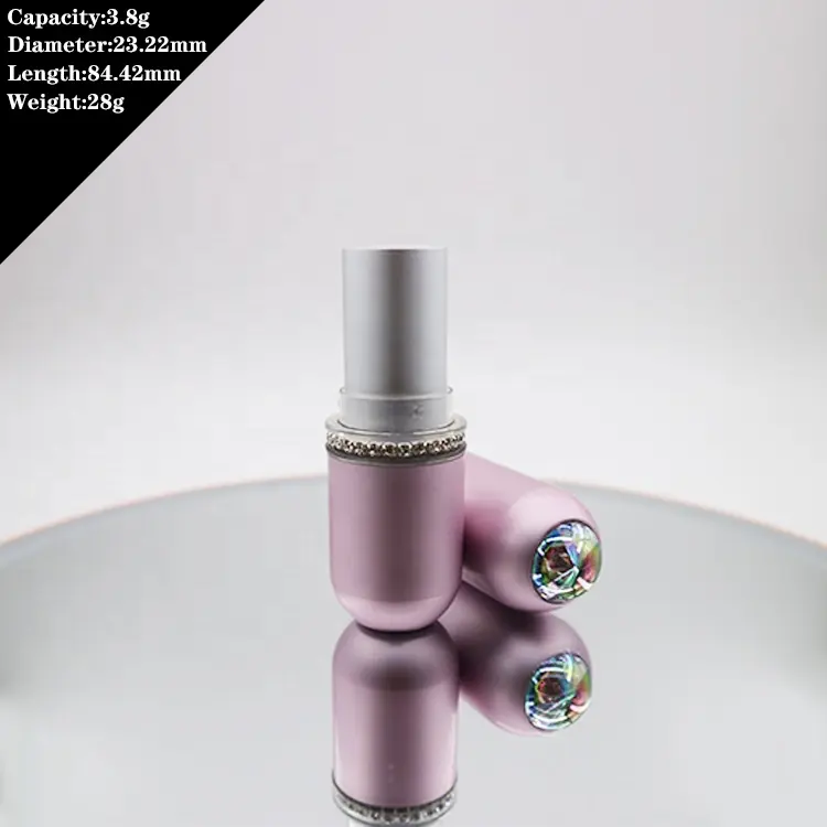 ZHENHAI Rose Gold Diamant Luxus Lippenstift Rohr Matte hochwertige Kugel leerer Lippenstift Behälter