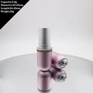 ZHENHAI rosa oro diamante di lusso rossetto tubo opaco di alta qualità proiettile vuoto contenitore rossetto