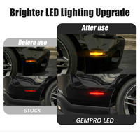 Feux latéraux LED de style X avec lentilles orange et rouges pour Ford Mustang 2010-2014, réflecteurs de pare-chocs avant ambre et arrière rouges, lot de 4 pièces