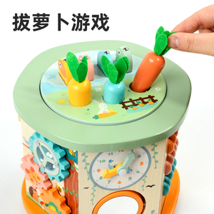 Cubo de Actividades Montessori de Madera 10 en 1 para Niños Pequeños, Caja de Actividades Multifuncional, Centro de Aprendizaje para Bebés, Juego de Juguetes Educativos - Product Image 4