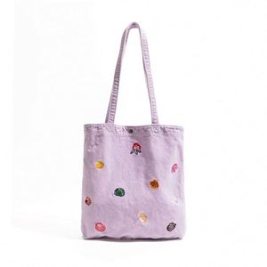 กระเป๋าผ้าแคนวาสปักลายเปลือกหอย 30x33 ซม. พร้อมช่องซิปด้านในสำหรับใส่แท็บเล็ต ใช้ได้ทุกวัน - Product Image 1