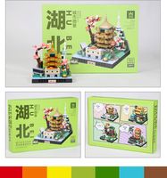 Bloques de Construcción de Arquitectura Tradicional MOC de Nivel Profesional, 338 Piezas, Pagoda Oriental, Juego de Bloques de Construcción