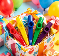 Kazoo Plastik Warna-warni Grosir, Alat Musik Kazoo ABS Tahan Lama untuk Anak-anak Pemula Pendidikan Musik & Terapi Wicara
