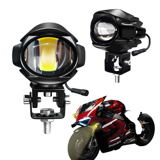 Motorcycle Lighting System LED Spotlight Aluminum Alloy 2000lm Motorcycle Spotlight Driving Light Motorcycle Light
