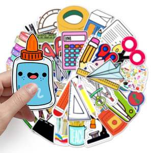 50 Uds Ins estilo dibujos animados papelería <span class=keywords><strong>pegatinas</strong></span> de grafiti para niños estuche de lápices estudiante Escuela Decoración pegatina - Product Image 6