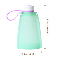 Gobelet pliable en silicone grande capacité, bouteille d'hydratation de voyage pour l'extérieur, résistant aux hautes températures, de qualité alimentaire, portable et moderne