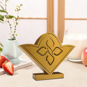 ที่ใส่ทิชชู่สแตนเลสตั้งโต๊ะโลหะสีทองทรงสี่เหลี่ยมสำหรับร้านอาหาร - Product Image 1