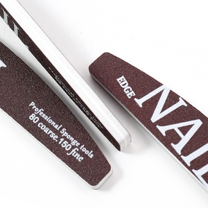 Logo EDGE NAIL Tampon brun foncé et remplisseur d'ongles en éponge avec papier abrasif personnalisé 80 grossier 150 dégradé fin pour manucure - Product Image 4