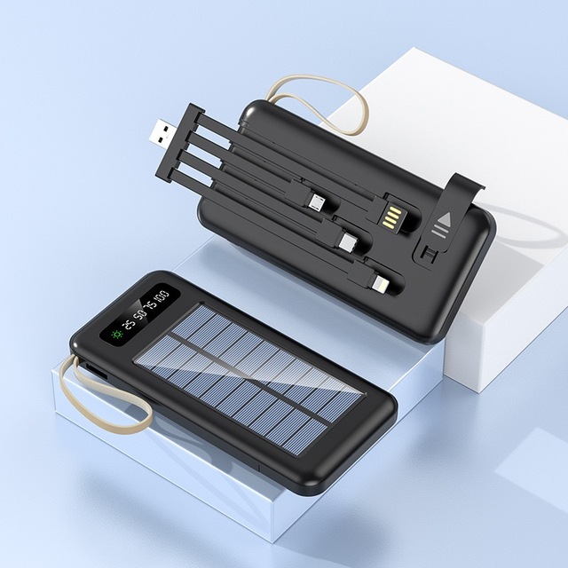 Thin Waterproof Portable Solar Power Bank 10000mAh Charger PowerBank 10000mAh Flash Light Solar Power Banks Charger With Stand