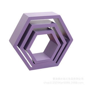 Purple Geometric <b>Wall</b> <b>Mounted</b> <b>Shelf</b> For Living Room Bedroom Storage Rack - Product Image 5