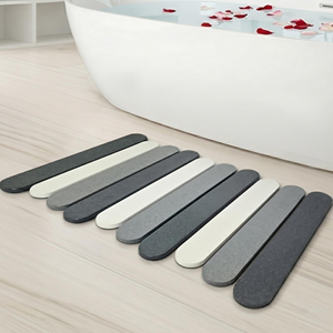 Tapis de bain en terre de diatomées pliable pour salle de bain, cuisine, séchage de la vaisselle, tapis de douche pour la maison et le sol du comptoir de cuisine - Product Image 1