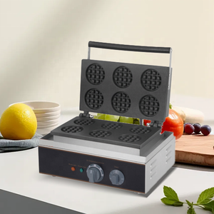 อัตโนมัติเต็มรูปแบบ 6 กริดเครื่องทําวาฟเฟิลทรงคลื่นขนมคลื่นเครื่องทําวาฟเฟิลเครื่องครัว - Product Image 4