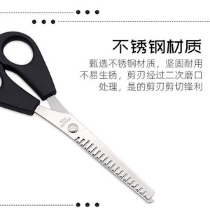 Ciseaux de coiffure professionnels en acier inoxydable à lame tranchante et manche long pour la coupe des franges - Product Image 1
