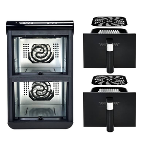 Friteuse à air numérique professionnelle 12L en acier inoxydable, double tiroir, commande tactile, écran LED, protection contre la surchauffe, électrique domestique - Product Image 5