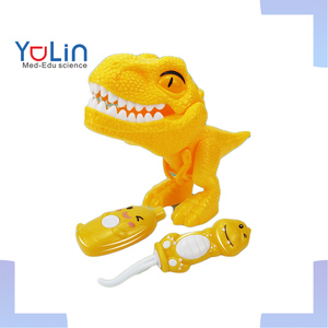 Dessin animé dinosaure outils dentaires dentiste docteur ensemble jeu ensemble enfants Simulation dentiste médical Kit modèle jouer maison - Product Image 1