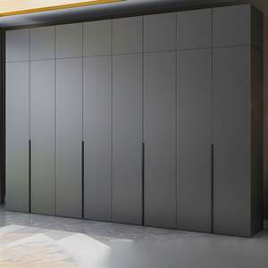 Custom Hotel Designer Modern Black Wardrobe <b>Armoire</b> Wood Wardrobe Closet Cabinet Wood Wardrobe - Product Image 6