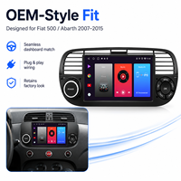 Écran de 7 pouces pour Fiat 500 2007-2015, lecteur DVD, radio, écran numérique, récepteur multimédia, Android Auto, navigation, pavés tactiles, Bluetooth, conduite