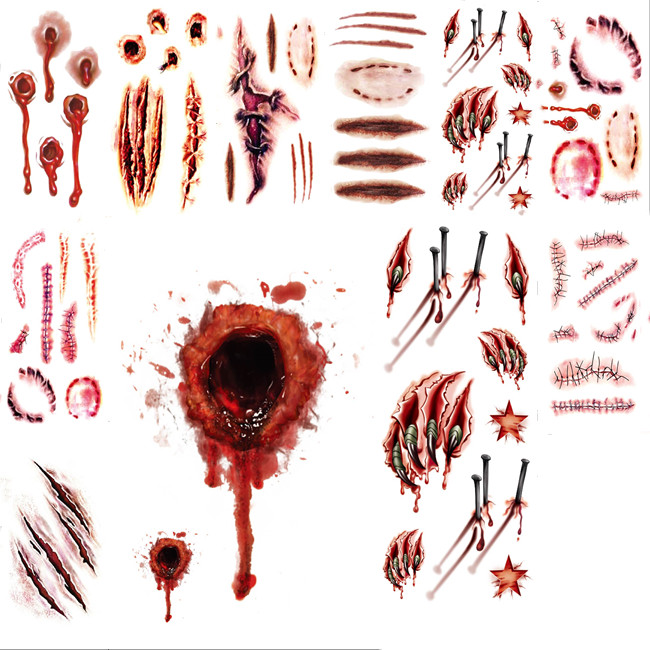 Новые забавные Временные татуировки-наклейки на вечеринку, Хэллоуин