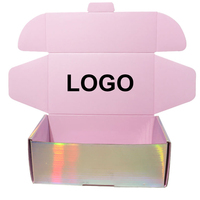 Individuelles Logo Rosa Starre Geschenk-Versandkartons Verpackungspapierboxen mit Prägung für Kleidung Schuhe Unterwäsche Socken Pelz