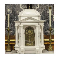 Tabernacle en marbre religieux de style européen, décoration de restauration d'église personnalisée pour l'église
