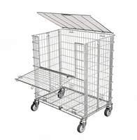 Chariot de rangement robuste verrouillable à 4 roulettes pivotantes, polyvalent pour chariot à balles, boîte à grillades et transport de bois de chauffage