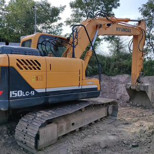 Excavatrice sur chenilles hydraulique Hyundai 150LC-9 d'occasion de bonne qualité, 13,5 tonnes, moteur Cummins, engrenage principal, 1000h, vente d'occasion - Product Image 1
