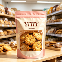 Sachet Doypack Personnalisé Anti-humidité Imprimé par Héliogravure avec Fenêtre et Fermeture Zip pour Snacks Alimentaires en Mylar YFHY