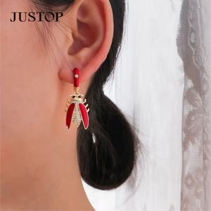 Joyería de Circonita Cúbica al por Mayor, Moderna, Resistente al Deslustre y al Agua, Chapada en Oro de 18k, Aretes Colgantes de Latón con Incrustaciones de Circonita, Unisex - Product Image 6