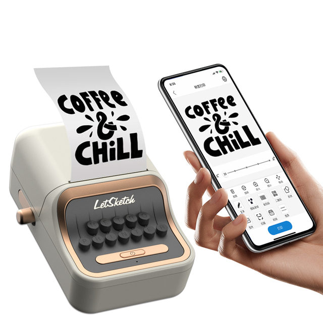 2026 Top Seller Wireless Mini Portable Thermal Label Maker Pocket Barcode Printer Inkless With Retro Design for IOS and Android