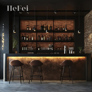 Mostrador de barra de metal modular personalizado Mostrador de recepción de acero inoxidable con diseños únicos Armarios de <span class=keywords><strong>Bar</strong></span> Tipo de producto - Product Image 5