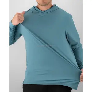 Venta al por mayor ligero transpirable Sudadera con capucha de secado rápido de poliéster Spandex Hombres Sudadera con capucha Golf para hombres