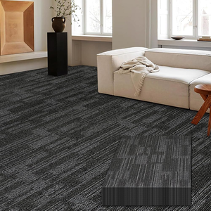 Dalles de moquette commerciales modulaires en gros directement de l'usine, moquette de sol de <span class=keywords><strong>bureau</strong></span> moderne, support en bitume, dalle de moquette de <span class=keywords><strong>bureau</strong></span> grise - Product Image 6