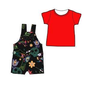 Conjunto de Ropa para Niñas con Rayas Personalizadas, Estilo Casual de Verano OEM para Niños, Patrón Sólido, Traje Femenino para Bebés - Product Image 5