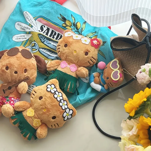 Peluche de Felpa de Algodón PP de 8 Pulgadas/20 CM de la Serie Sanrios para el Gato <span class=keywords><strong>Hawaiano</strong></span>, 50 Aniversario, Juguete de Peluche Suave para la Playa - Product Image 3