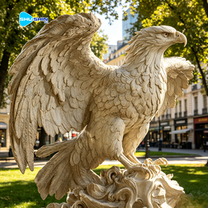 Estatua <span class=keywords><strong>de</strong></span> águila grande <span class=keywords><strong>de</strong></span> mármol, majestuosa <span class=keywords><strong>escultura</strong></span> <span class=keywords><strong>de</strong></span> ave depredadora tallada a mano para decoración <span class=keywords><strong>de</strong></span> jardín al aire libre. - Product Image 4
