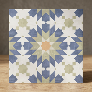 Carreaux de sol en céramique vitrifiée numérique rustique imprimés en 3D avec motif floral, 400x400 mm, mats, imperméables, pour intérieur - Product Image 2