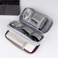 Pochette de rangement multifonction à double couche pour accessoires électroniques, petit sac