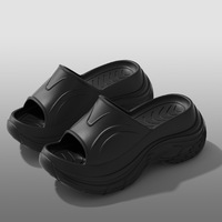 Sandales compensées en EVA moulées monobloc antidérapantes pour femme, à bout ouvert, collection printemps-été, personnalisables, rehaussantes, vente en gros