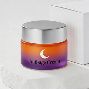 Pot cosmétique transparent mat personnalisé avec logo, luxe, 30, 50, 80 ml, pot en verre pour crème de soin de la peau avec couvercle en plastique - Product Image 1