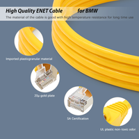 Cable de Interfaz ENET OBD de Cabeza Cuadrada para Codificación de la Serie BM F, Escáner OBD2 Compatible con Funciones Ocultas
