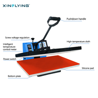 Presse à chaud DTF XinFlying, imprimante à plat 38*38cm, manuelle, facile à utiliser, pour vêtements, 220/110V, garantie 1 an, 2.0-2.1kW