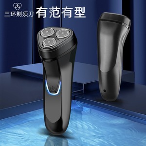 Electric Shaver 3-Head Floating Razor Waterproof IPX7 USB Rechargeable Men's Travel Portable Beard <b>Trimmer</b> - Product Image 3