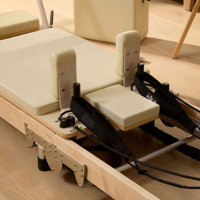 Reformer pliable original Home Gym Studio avec tour mobile et tapis, en érable