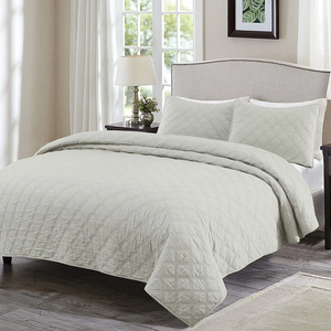 مبيع بالجملة لحاف مفارش سرير فاخر ناعم من البوليستر 3 من الألماس الصلب مع غطاء وسادة - Product Image 1