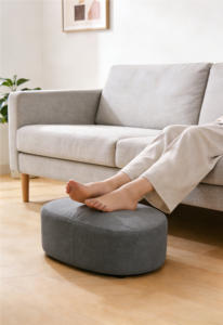 Taburete Bajo Redondo, Elegante, Apilable, Impermeable y Desmontable, Directo de Fábrica, para Dormitorio, Sala de Estar, Hogar, para Zapatos y Pies - Product Image 5