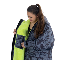 Robe de change à capuche grande taille, doublée en polaire sherpa, coupe-vent, séchage rapide, parka à fermeture éclair intégrale pour le surf, la natation, l'hiver, la plage et les activités de plein air