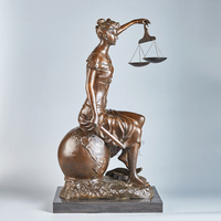 Statuette de la déesse de la justice en bronze, statue grecque, sculpture artistique personnalisable, couleur et taille sur mesure pour la décoration de jardin extérieur