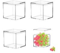 Petite boîte de présentation en acrylique Conteneurs d'organisation de stockage de bijoux de bonbons transparents Gâteau de fête Biscuit Bonbons